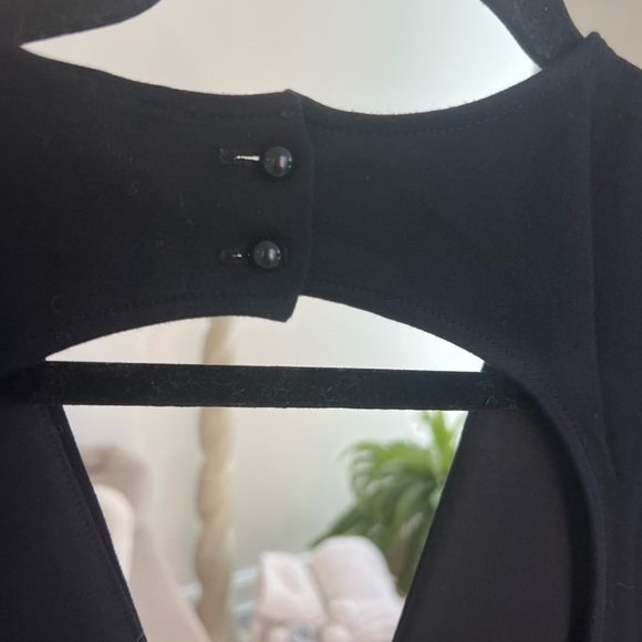 Little Black Dress with Deep Plunge Front and Open Back Size Small - Picture 3 of 4